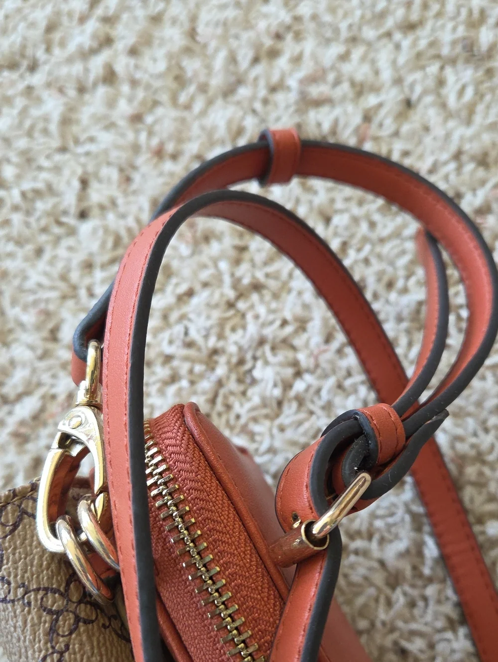 Nine West Tan Monogram Crossbody Bag Wallet
